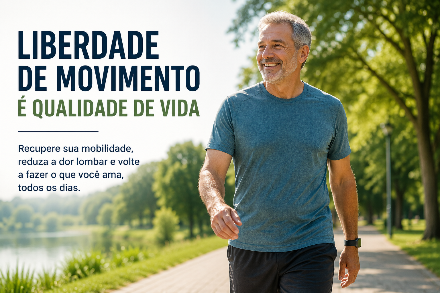 Pessoa acima de 50 anos recuperando a liberdade de movimento através do Método Movimento Inteligente